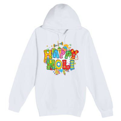 Happy Holi Indian Celebration Colors India Hindu Premium Pullover Hoodie