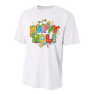 Happy Holi Indian Celebration Colors India Hindu Performance Sprint T-Shirt