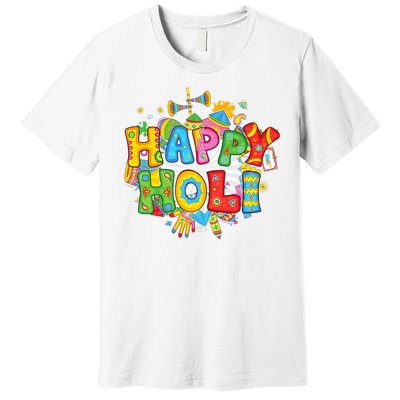 Happy Holi Indian Celebration Colors India Hindu Premium T-Shirt