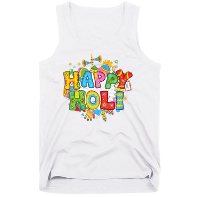 Happy Holi Indian Celebration Colors India Hindu Tank Top