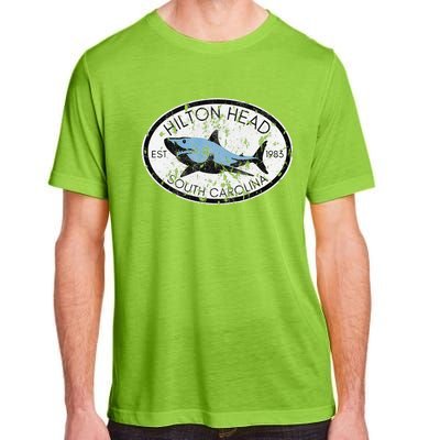 Hilton Head Island South Carolina Fishing Shark Fish Beach Adult ChromaSoft Performance T-Shirt