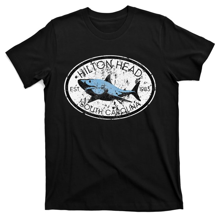 Hilton Head Island South Carolina Fishing Shark Fish Beach T-Shirt