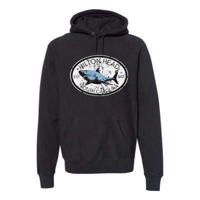 Hilton Head Island South Carolina Fishing Shark Fish Beach Premium Hoodie