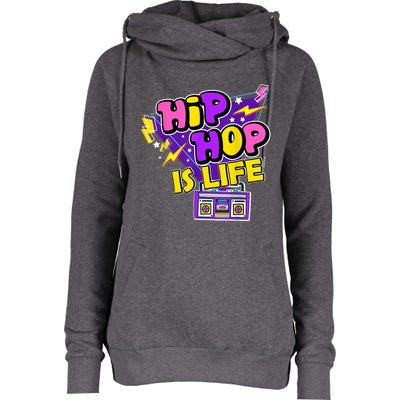 Hip Hop Is Life Womens Funnel Neck Pullover Hood