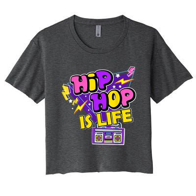 Hip Hop Is Life Women's Crop Top Tee