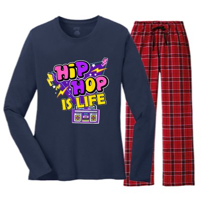 Hip Hop Is Life Women's Long Sleeve Flannel Pajama Set 