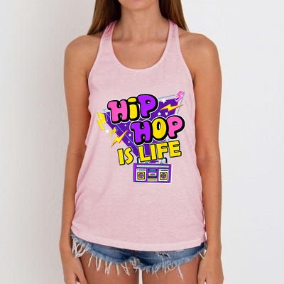 Hip Hop Is Life Women's Knotted Racerback Tank