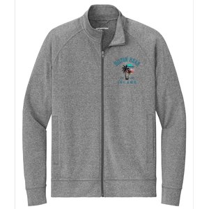 Hilton Head Island South Carolina Beach Palm Trees Summer Stretch Full-Zip Cadet Jacket