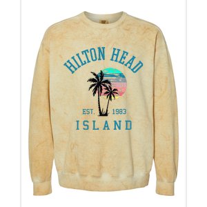 Hilton Head Island South Carolina Beach Palm Trees Summer Colorblast Crewneck Sweatshirt