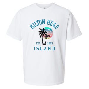 Hilton Head Island South Carolina Beach Palm Trees Summer Sueded Cloud Jersey T-Shirt