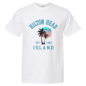 Hilton Head Island South Carolina Beach Palm Trees Summer Garment-Dyed Heavyweight T-Shirt