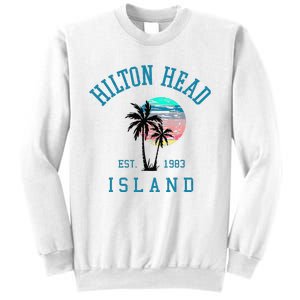 Hilton Head Island South Carolina Beach Palm Trees Summer Sweatshirt