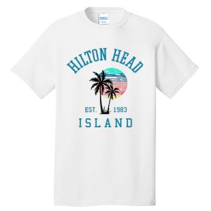 Hilton Head Island South Carolina Beach Palm Trees Summer Tall T-Shirt