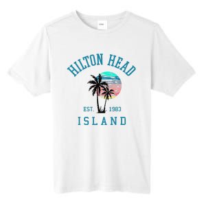 Hilton Head Island South Carolina Beach Palm Trees Summer Tall Fusion ChromaSoft Performance T-Shirt