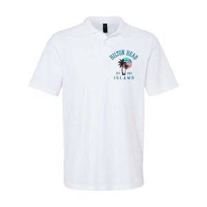 Hilton Head Island South Carolina Beach Palm Trees Summer Softstyle Adult Sport Polo