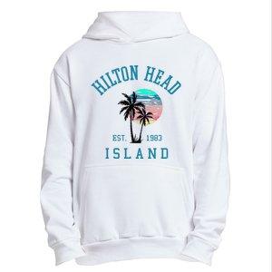 Hilton Head Island South Carolina Beach Palm Trees Summer Urban Pullover Hoodie