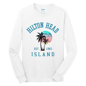 Hilton Head Island South Carolina Beach Palm Trees Summer Tall Long Sleeve T-Shirt