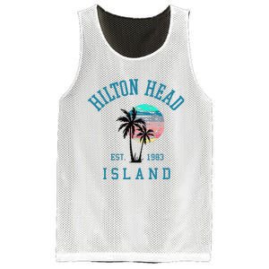 Hilton Head Island South Carolina Beach Palm Trees Summer Mesh Reversible Basketball Jersey Tank