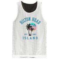 Hilton Head Island South Carolina Beach Palm Trees Summer Mesh Reversible Basketball Jersey Tank