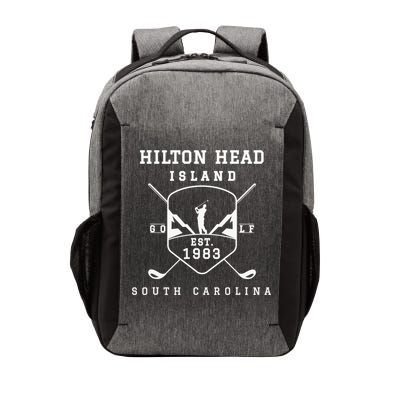 Hilton Head Island Est.1983 Golfer With Golf Club Funny Vector Backpack