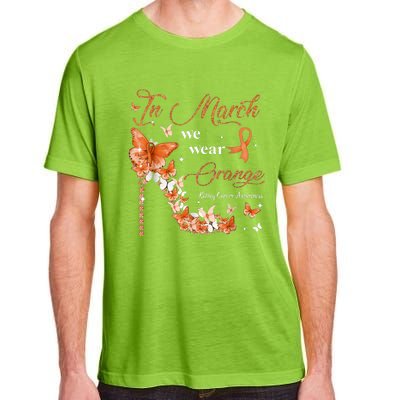 High Heel In March We Wear Orange Multiple Sclerosis Warrior Adult ChromaSoft Performance T-Shirt