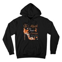 High Heel In March We Wear Orange Multiple Sclerosis Warrior Hoodie