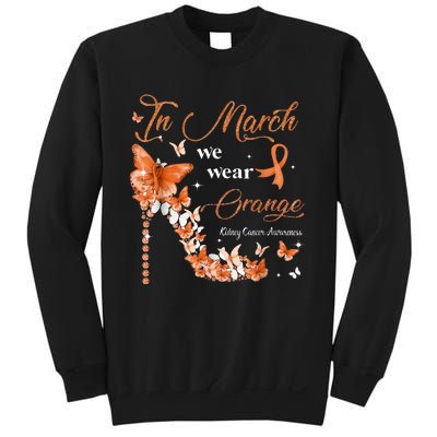 High Heel In March We Wear Orange Multiple Sclerosis Warrior Sweatshirt