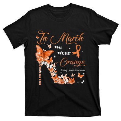 High Heel In March We Wear Orange Multiple Sclerosis Warrior T-Shirt