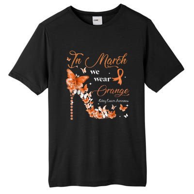 High Heel In March We Wear Orange Multiple Sclerosis Warrior Tall Fusion ChromaSoft Performance T-Shirt