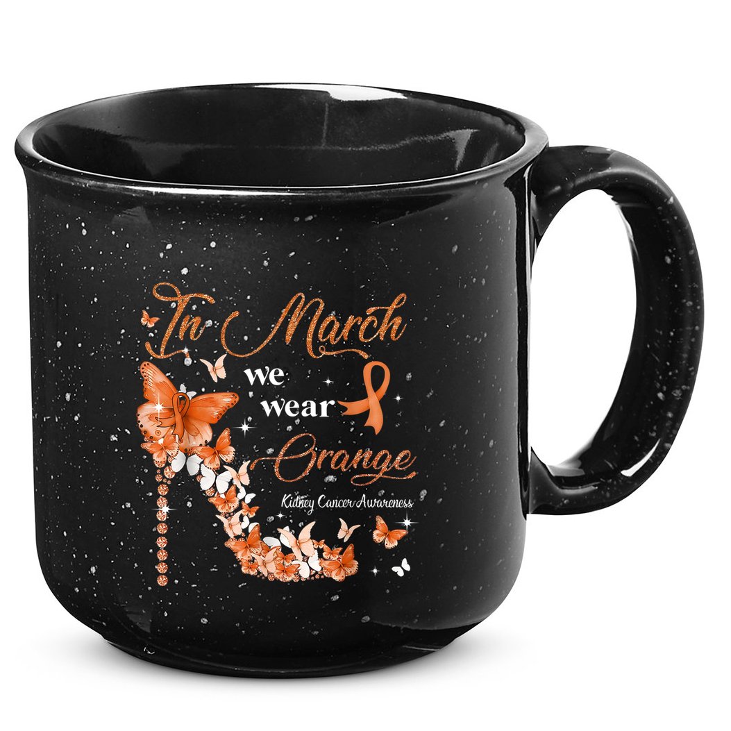 High Heel In March We Wear Orange Multiple Sclerosis Warrior 15oz Campfire Ceramic Mug