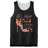 High Heel In March We Wear Orange Multiple Sclerosis Warrior Mesh Reversible Basketball Jersey Tank