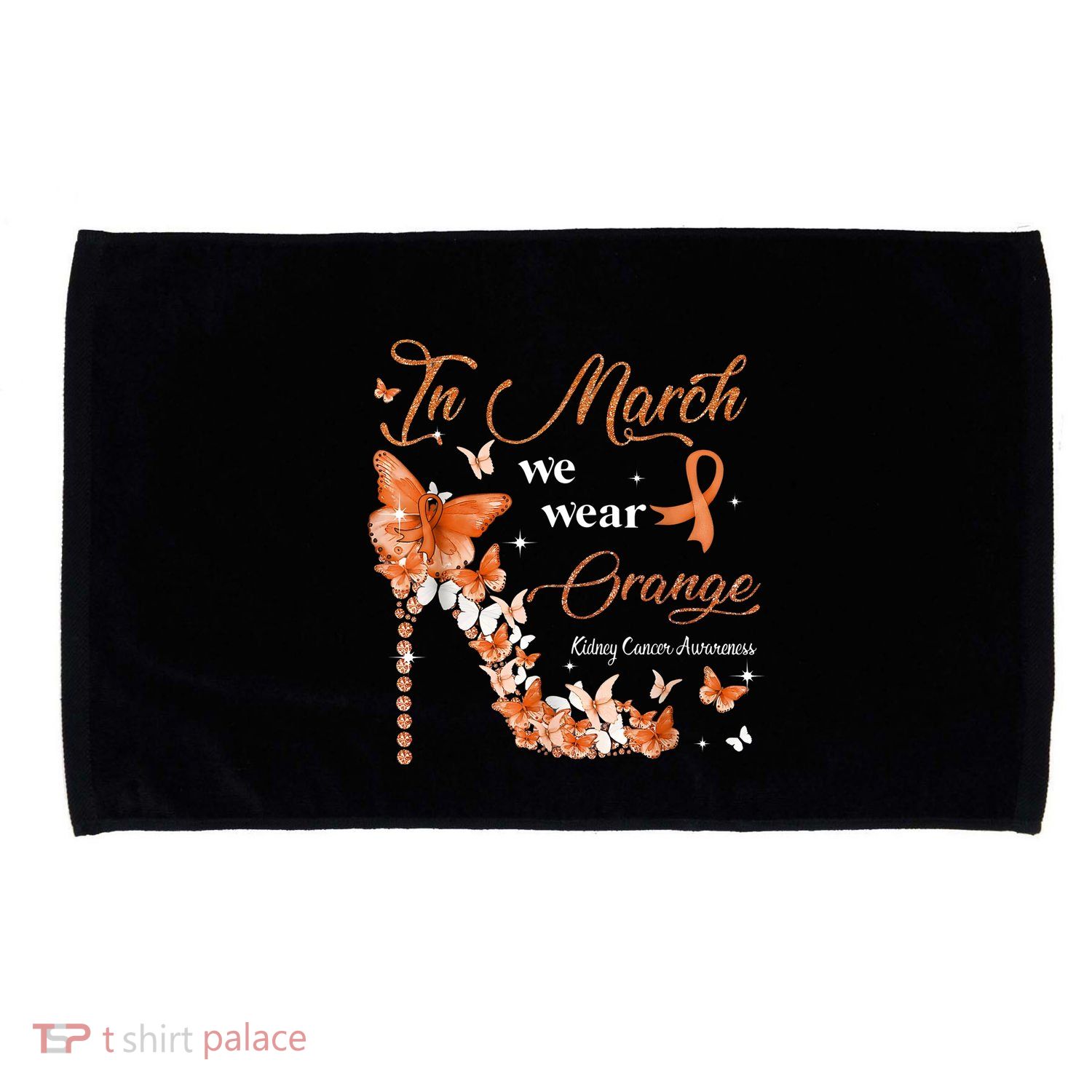 High Heel In March We Wear Orange Multiple Sclerosis Warrior Microfiber Hand Towel