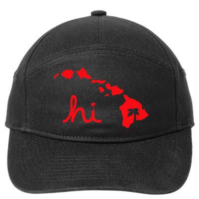 Hi Hawaiian Islands 7-Panel Snapback Hat