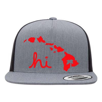 Hi Hawaiian Islands Flat Bill Trucker Hat