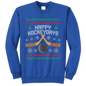 Happy Hockeyday Ice Hockey Christmas Ugly Sweater Gift Sweatshirt