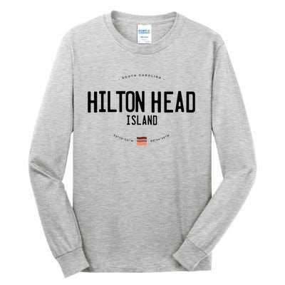 Hilton Head Island South Carolina Beach Waves Funny Gift Tall Long Sleeve T-Shirt