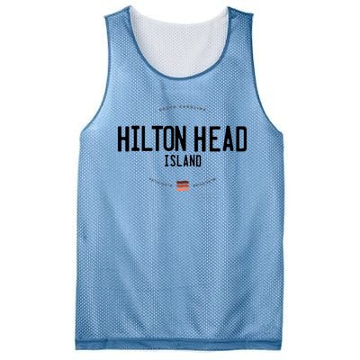 Hilton Head Island South Carolina Beach Waves Funny Gift Mesh Reversible Basketball Jersey Tank