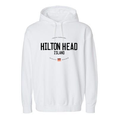 Hilton Head Island South Carolina Beach Waves Funny Gift Garment-Dyed Fleece Hoodie