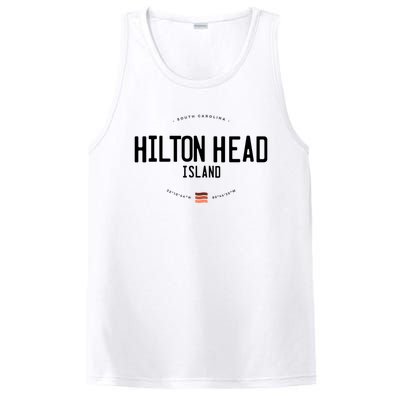 Hilton Head Island South Carolina Beach Waves Funny Gift PosiCharge Competitor Tank