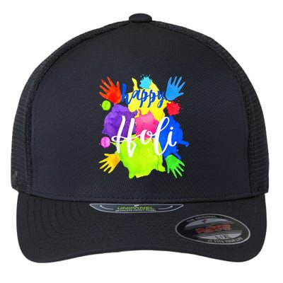 Happy Holi India Hindu Festival Flexfit Unipanel Trucker Cap