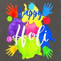 Happy Holi India Hindu Festival Cotton Canvas Backpack