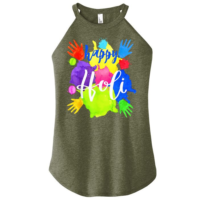 Happy Holi India Hindu Festival Women's Perfect Tri Rocker Tank