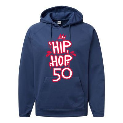 Hip Hop Is 50 50th Anniversary Retro Graffiti Old School Performance Fleece Hoodie