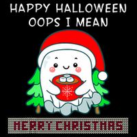 Happy Halloween I Mean Merry Christmas Boo Ghost Gothic Tank Top 16 in Basic Backpack
