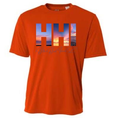 Hilton Head Island South Carolina Gift Sunset Gift Family Trip Gift Cooling Performance Crew T-Shirt