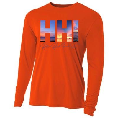 Hilton Head Island South Carolina Gift Sunset Gift Family Trip Gift Cooling Performance Long Sleeve Crew