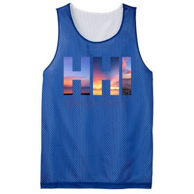 Hilton Head Island South Carolina Gift Sunset Gift Family Trip Gift Mesh Reversible Basketball Jersey Tank