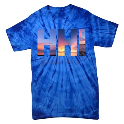 Hilton Head Island South Carolina Gift Sunset Gift Family Trip Gift Tie-Dye T-Shirt