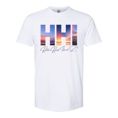 Hilton Head Island South Carolina Gift Sunset Gift Family Trip Gift Softstyle CVC T-Shirt