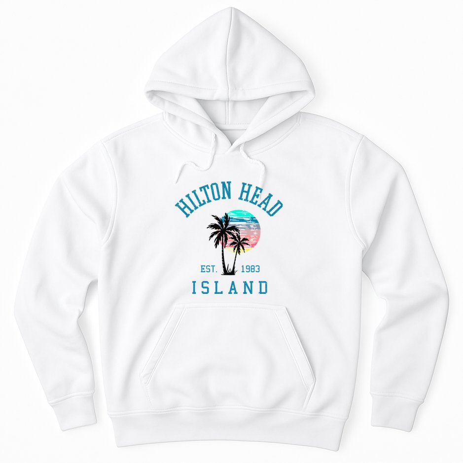 Hilton Head Island South Carolina Beach Palm Trees Summer Hoodie